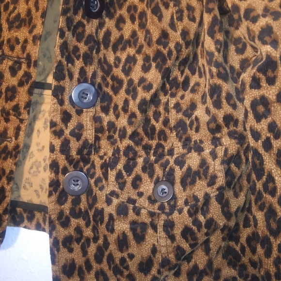 Charter Club Corduroy Leopard Print Small Jacket EUC! - Picture 6 of 12